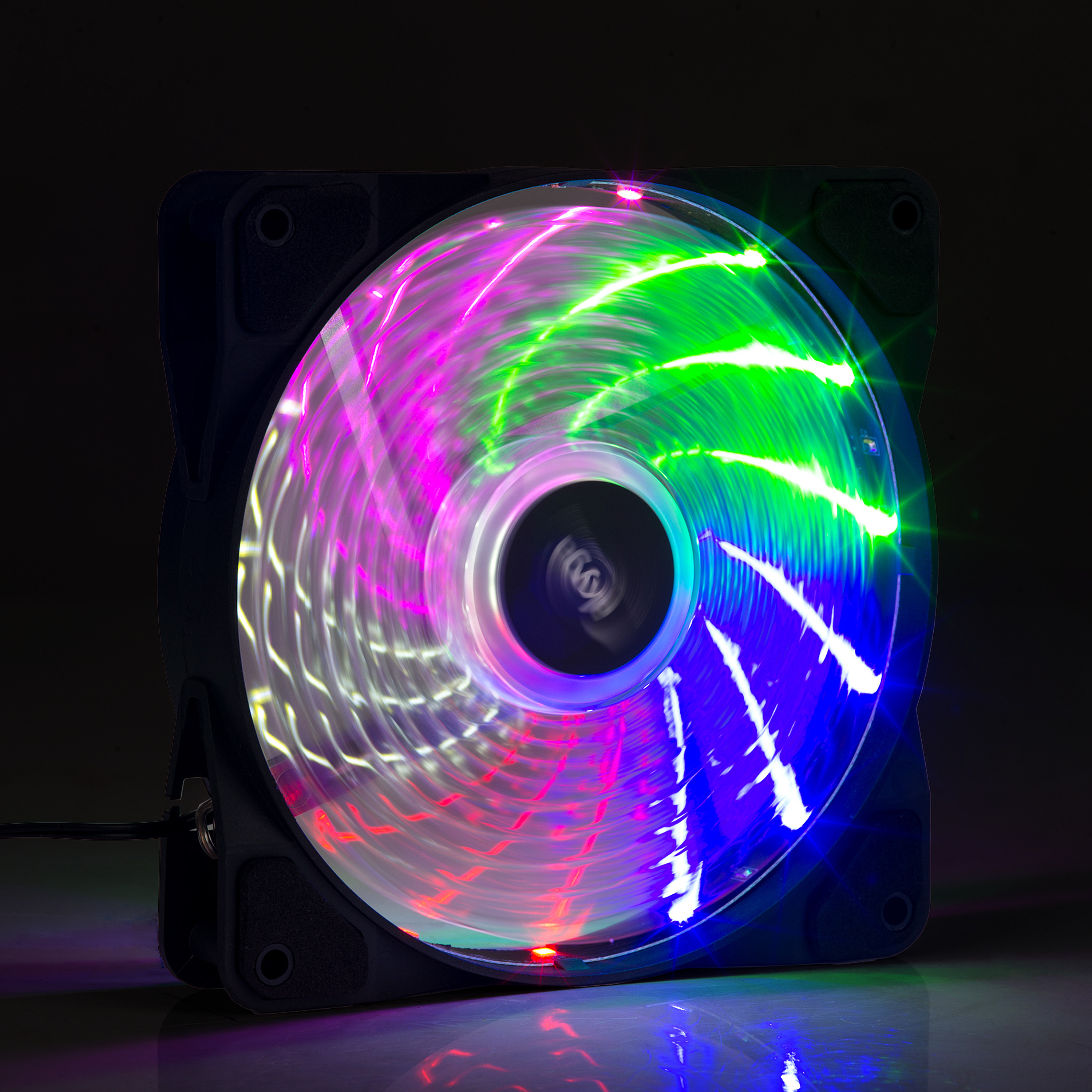 Ventilateur Pour PC Ordinateur fixe 120mm lumineux LED RGB DC 12V Molex -  Prix en Algérie