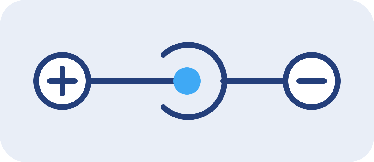 DC power supply polarit&eacute; symbol &ndash; positif au centre