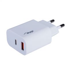 Chargeur USB AK-CH-12 USB-A + USB-C PD 5-12V / max. 3A 18W Quick Charge 3.0