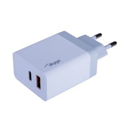 Chargeur USB AK-CH-13 USB-A + USB-C PD 5-12V / max. 3A 36W Quick Charge 3.0