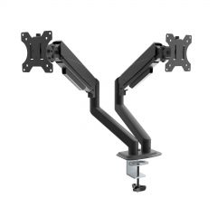 Bras de moniteur à double ressort à gaz AK-MB-06 Double support de bureau VESA 75x75mm / 100x100mm 15-32"