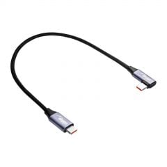 Câble coudé USB type C / USB type C 30cm AK-USB-53 60W maille