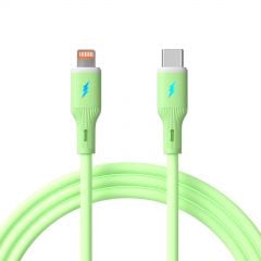 Câble USB type C / Lightning 1m AK-USB-73 30W Silikon Vert