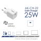 additional_image Chargeur AK-CH-22 USB-C PD 5-12V / max. 3A 25W Quick Charge 3.0 GaN