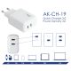 additional_image Chargeur USB AK-CH-19 2x USB-C PD 5-12V / max. 3A 40W Quick Charge 3.0
