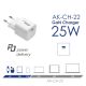 additional_image Chargeur AK-CH-22 USB-C PD 5-12V / max. 3A 25W Quick Charge 3.0 GaN